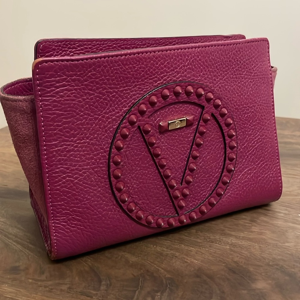 Kiki Rock Leather Crossbody Bag VALENTINO BY MARIO VALENTINO Plum